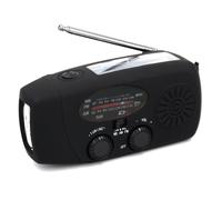 Radio à main solaire à manivelle Dynamo AM/FM/NOAA, 1000mAh, utilisation d'urgence, lampe de poche LED et chargeur USB
