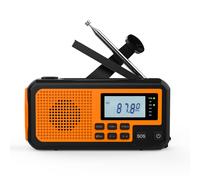 Radio à manivelle DAB373BT + radio FM BT d'urgence avec batterie 5000 mAh, alimentation solaire, réveil, édition Blackout E 0619 SZRH A