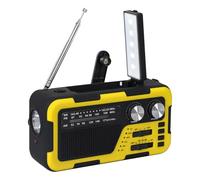 Radio à Manivelle - Radio de Survie à Manivelle et Énergie Solaire | Haut-Parleur Sans Fil AM/FM Étanche avec Lampe Torche pour Randonnée Marine et Voyage en Famille Adulte Adolescent