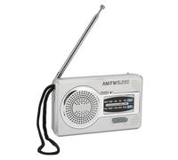 radio à transistor AM FM AM FM Transistor Radio DSP Puce Portable Poche Mini Radio avec Haut-Parleur Prise Casque Argent Gris