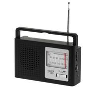 Radio Adler, portable, AM et FM, antenne, fonctionnement sur secteur et sur batterie, AD 1909 noir