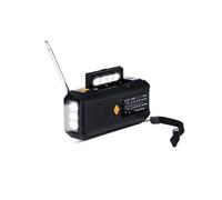 Radio,Aiorber SOS d'urgence,5000mA, diffusion triple bande, lampe de lecture LED, radio multifonction à manivelle, lampe de lecture LED, trois