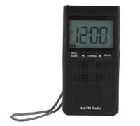 Radio AM/FM à piles avec mode tonalité haute/basse, format mini, recherche et mémorisation automatiques des stations, son puissant, réception