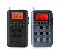 Radio AM FM de poche à affichage numérique, Mini Radio de poche avec pilote de 40mm, affichage LCD, haut parleur, réglage numérique