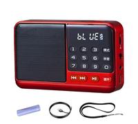 Radio AM/FM Portable - Poste Radio Compact Portable AM/FM - Écran LED & Haut-Parleur pour Musique, Bureau ou Voyage
