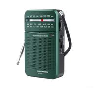 Radio AM/FM portable, rechargeable à 3 bandes AM/FM/SW avec haut-parleur 403 W, batterie 500 mAh pour camping, maison (vert)