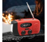 Radio AM/FM, radio d'urgence extérieure radio de production d'énergie portable prévention des catastrophes radio solaire à manivelle