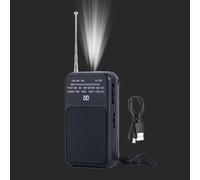 Radio AM/FM | Radio FM AM à Piles | avec Lampe Torche Compacte Polyvalente Outil de Secours Camping Randonnée Voyage Maison Activités Extérieures