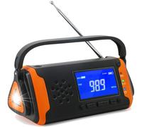 Radio AM/FM solaire, radio météo d'urgence avec lampe torche LED, lampe de lecture rétractable, indispensable pour le camping et la survie en cas