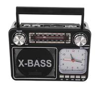 Radio AM FM SW Band, Petite Radio Rétro Vintage avec Horloge Lumineuse, Haut-Parleur Bluetooth, Prise pour écouteurs, Prise en Charge de la Carte USB TF, 3 Options d'alimentation