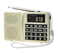 Radio AM/MW/FM/SW avec Affichage LED TF AUX, Grand Bouton for Personnes âgées(D)