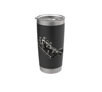 Radio-amateur à pagaie Fine Line Morse Gobelet isotherme en acier inoxydable double paroi