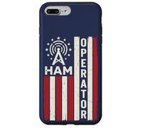 Radio Amateur avec Drapeau américain Patriotique Coque pour iPhone 7 Plus/8 Plus