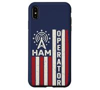 Radio Amateur avec Drapeau américain Patriotique Coque pour iPhone XS Max