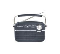 Radio Analogique Compatible Bluetooth DAB/DAB+/FM à Recharge Solaire et USB-C Gris