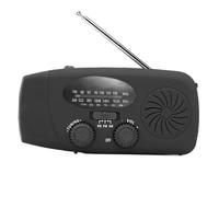 Radio avec Alerte Météo,Radio FM Portable | Lecteur Étanche Alimenté par Énergie Solaire Équipement de Survie Fournitures d'Extérieur pour Bureaux Maison Garage Camping Table et