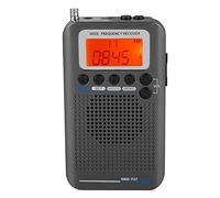 Radio Bande VHF, Récepteur Radio Portable dans La Bande d'Avions, Enregistreur Radio VHF, Récepteur Radio avec Bande Complète AIR/FM/AM/CB/S/VHF, Écran LCD avec Rétroéclairage(Noir)