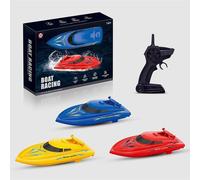 Radio Bateau Électrique Rc À 4 Canaux, 2.4ghz Et Haute Vitesse, Avec Chargeur Usb, Télécommande Pour Enfants, Jouets De Course En Plein Air, Bateau Électrique X6k6