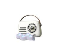 Radio Bluetooth FM vintage RETRO35 portable Batterie rechargeable Look Rétro, Entrée AUX-IN, 4 Lumières Strobo Flash LED