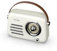 Radio Bluetooth FM Vintage RETRO35 Portable Blanche Batterie Rechargeable Look rétro