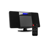 Audizio Nimes Radio Bluetooth Stéréo 50W CD USB MP3 Noir | Écoute Musique Nomade, Lecture CD et MP3/USB, Stations Préréglées, Fonction Réveil, Idéal Maison et Quotidien