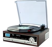 Camry Platine rétro 33-45-78 RPM, Radio AM-FM, Stéréo, Réveil, Style Vintage Camry CR1113