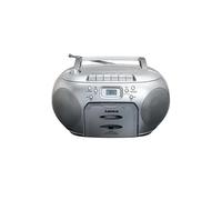 Radio-Cassette/FM avec Lecteur CD et Ecran LCD Modèle SCD-420SI Portable Argent