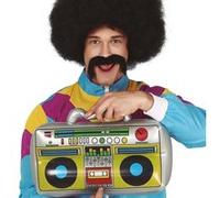 radio-cassette gonflable ghetto-blaster 40x20cm - guirca 17939 Gris G