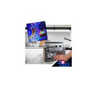 Radio-cassette USB look Rétro RK10N - Radio FM/AM/SW, Enregistreur K7 audio, 1 x 8W, Lumières Bagues LED inclus
