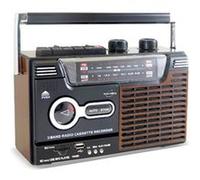 Radio-Cassette USB Look Rétro OLDSOUND Inovalley RK10N - Radio FM/AM/SW, Lecteur enregistreur K7 Audio, Haut-Parleur 1 x 8 Watts