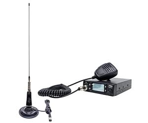 Radio CB Antenne PNI Escort HP 9700 USB et CB PNI LED 2000 avec Socle magnétique, Alimentation 12V/24V, Prise Allume Cigare Incluse, ASQ 5 Niveaux