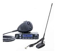Radio CB PNI Escort HP 7120 ASQ, Gain RF, 4W, 12V et antenne CB PNI Extra 48 avec Aimant Inclus, 45 cm, SWR 1.0, AM/FM Fonctionne Uniquement dans la Bande EU