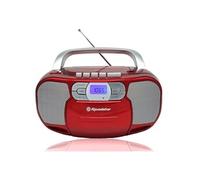 Radio CD Cassette Portable Numerique PLL FM, Lecteur CD-MP3, USB, AUX-IN,, RCR-4635UMPRD, , Rouge