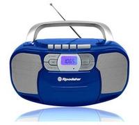 Roadstar Radio CD-cassette portable RCR-4635UMPBL – PLL FM, Lecteur CD-MP3, USB, AUX-IN – Bleu
