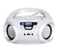 BOOMBOX STÉRÉO PORTABLE CD BLUETOOTH USB AUX-IN TREVI CMP 544 BT BLANC