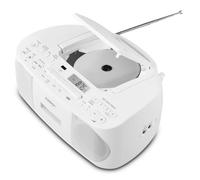 Radio CD K7 - MEDION - FM - 2x3W RMS - Blanc
