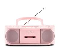 Radio CD K7 - MEDION - FM - 2x30W RMS - Rose - Lecteur CD/MP3/Cassette - 6 Modes Sonores
