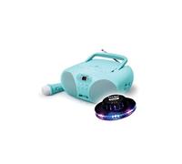 RADIO CD MD-203-KB - Bleu - Affichage LED - Antenne FM - Lumière OVNI - 1 micro inclus - CD/CD-R/CD-RW - Radio FM