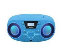 Radio CD portable BIGBEN CD61BLUSB USB, haut-parleurs lumineux, FM PLL, LCD Bleu
