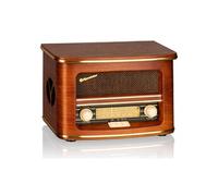 Radio CD Portable FM/ MW Vintage, Lecteur CD-MP3, USB, Stéréo, Télécommande,, HRA-1500CD-MP3UEMP, , Bois