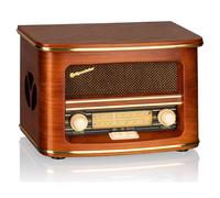 Radio CD Portable FM/ MW Vintage, Lecteur CD-MP3, USB, Stéréo, Télécommande, , Bois, Roadstar, HRA-1500CD-MP3UEMP