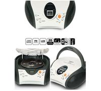 Radio FM Stéréo Portable - Lecteur CD Noir et Blanc