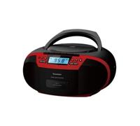 Radio CD portátil Sunstech CXUM54BTRD con cassette Bluetooth y USB rojo