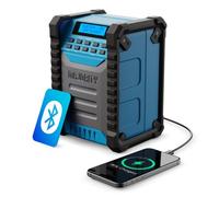 Radio Chantier Dab+ FM, Bluetooth & AUX, IP54 Enceinte Etanche, Antichoc