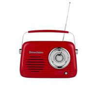 RADIO CHROMÉE RÉTRO VINTAGE CUISINE AVEC HAUT-PARLEUR BLUETOOTH - ROUGE