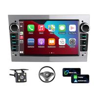 Radio Coche Bluetooth Opel Astra h 7 Pulgadas Con Android Auto Wireless CarPlay,2 DIN Radio Opel Vectra Astra,Zafira,Meriva,Vivaro 2004-2011,GPS FM USB Spotify Podcast USB Mic Plata