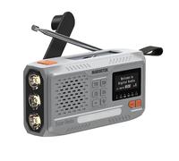 Radio d’Urgence Marmitek RESQ100 - à manivelle et Solaire avec Dab+ / FM - Batterie Powerbank 4500 mAh - Écran LCD Couleur & Lampe LED - Étanche et fiable - Idéale en Cas de Coupure de Courant