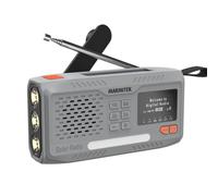 Radio d’Urgence Marmitek RESQ100 - à manivelle et Solaire avec Dab+ / FM - Batterie Powerbank 4500 mAh - Écran LCD Couleur & Lampe LED - Étanche et fiable - Idéale en Cas de Coupure de Courant