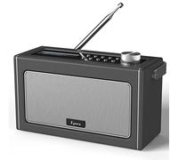 Radio DAB/DAB Plus, radio FM, haut-parleur Bluetooth portable, radio numérique avec charge USB pour 15 heures de lecture, haut-parleurs stéréo Bluetooth, rechargeable