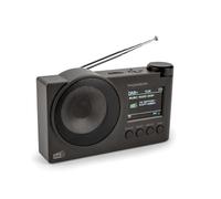 Radio Dab+,FM, 60stations préréglés Possible,Rechargeable ou Secteur, reveil, Enceinte Bluetooth Thomson RT400DABBTBK (Noire),Cable de Charge USB c